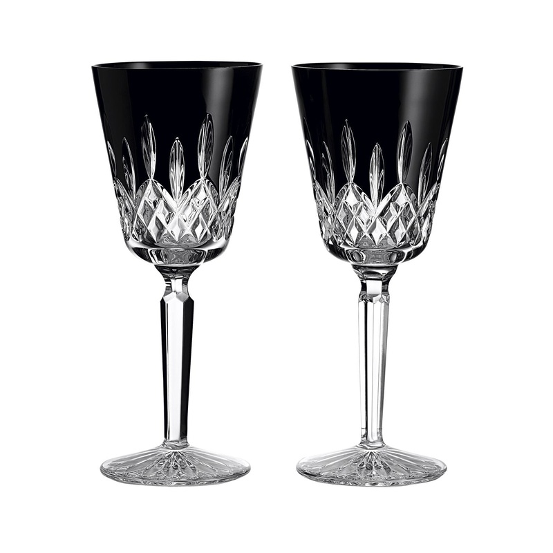 Waterford Lismore Black Goblet 11.5 Oz Set Of 2