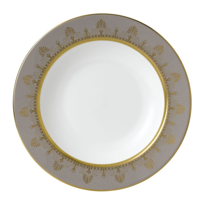 Wedgwood Anthemion Grey Rim Soup 9