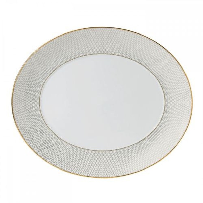 Wedgwood Gio Gold Oval Platter 13 Inch