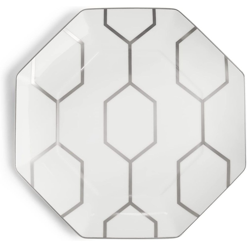 Wedgwood Gio Platinum Accent Plate Octagonal 9.1
