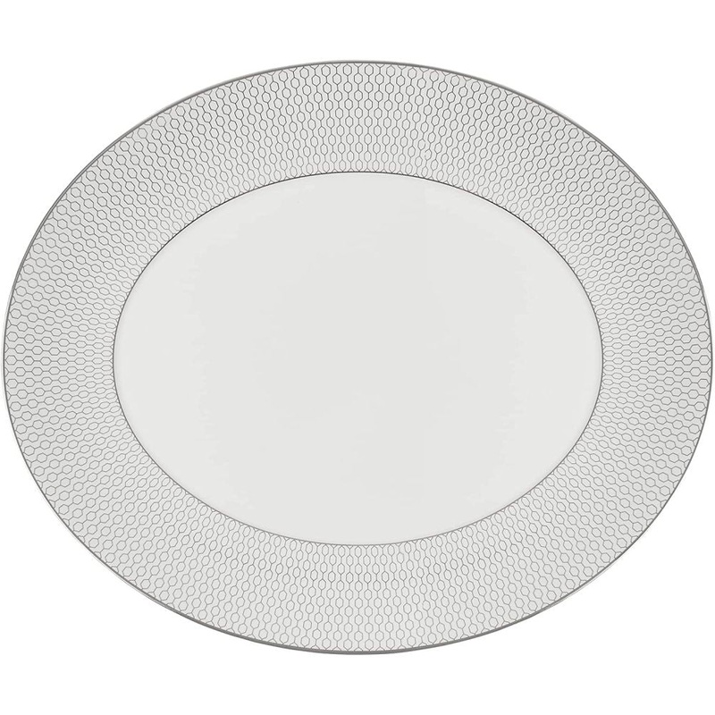 Wedgwood Gio Platinum Oval Serving Platter 13