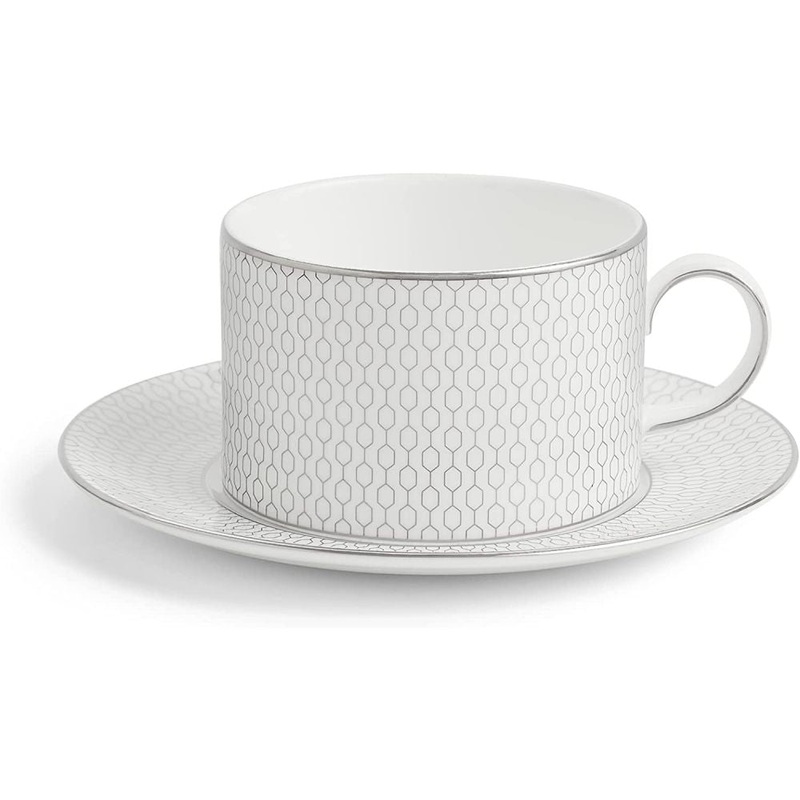 Wedgwood Gio Platinum Teacup & Saucer 7.4floz