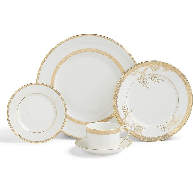 Wedgwood Vera Wang Lace Gold Dinnerware Set, 10 Pieces