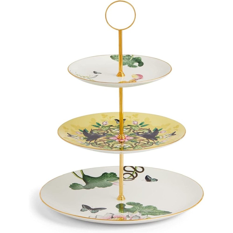 Wedgwood Wonderlust Waterlily Three-Tier Cake Stand