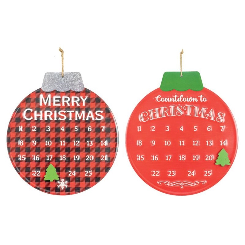 Hanna’s Handiworks Christmas Countdown Ornament Sign Set Of 2 Assortment