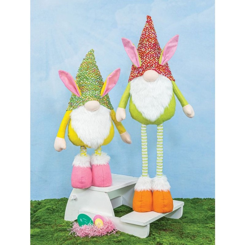 Hanna’s Handiworks Easter Bright Gnome Stretch Leg Set Of 2 Assortment