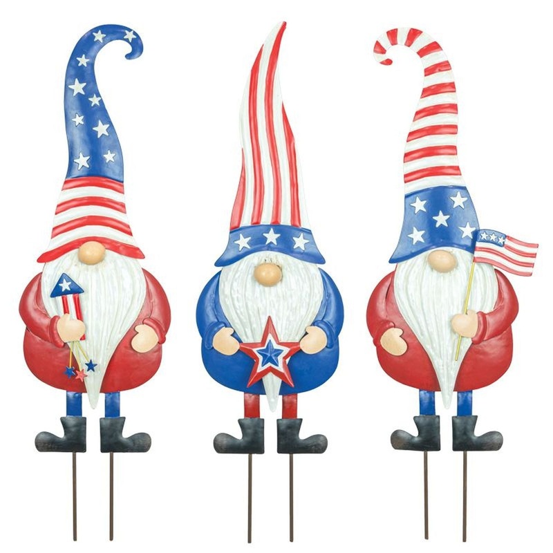 Hanna’s Handiworks Patriot Gnome Stakes Set Of 3 Assortment