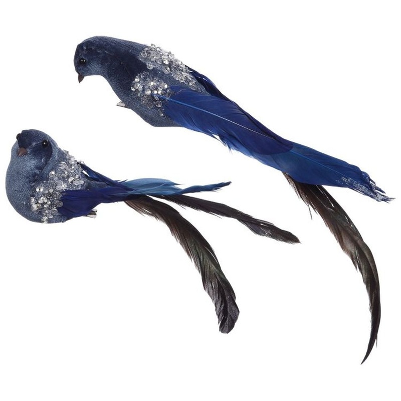 Mark Roberts 2022 Feather Bird With Clip 6 Inches, Assortment Of 2