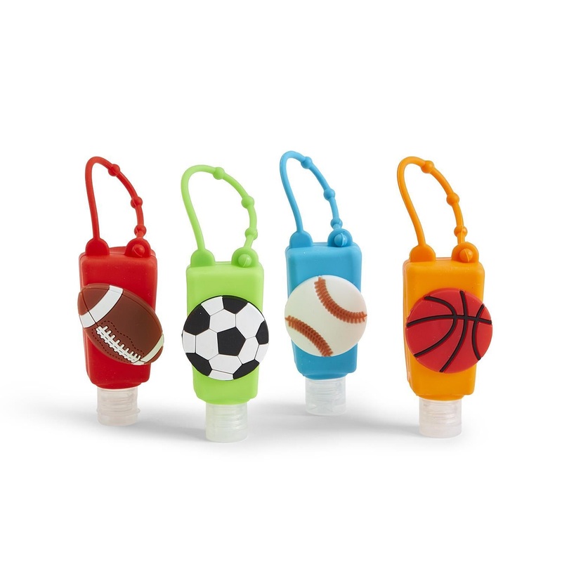 Play Ball 24-Pieces Hand Sanitizer Holder with Refillable Bottle in 4 Designs