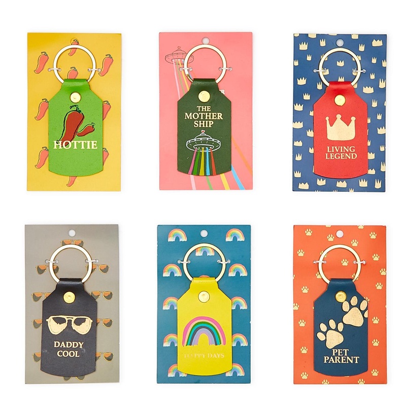 Poet And Painter 24-Piece Leather Keyring/Bag Enhancer On Gift Card w/ 6 Designs