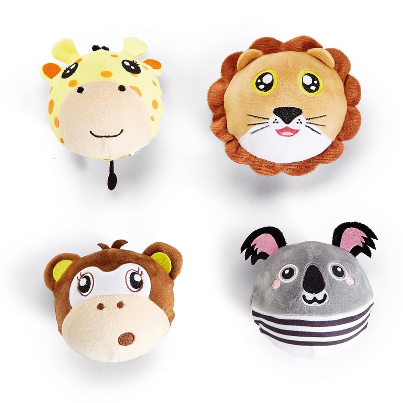 Two’s Company Go Wild 24-Pieces Plush Animal Scented Squeeze Includes 4 Designs