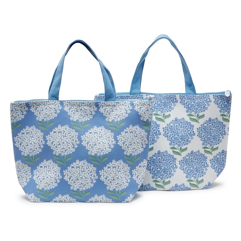 Two’s Company Hydrangea Thermal Lunch Tote Bag Assorted 2 Colorways