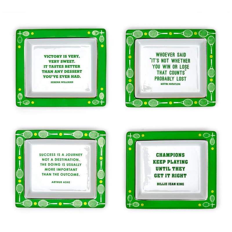 Two’s Company Wise Sayings Tennis Desk Tray In Gift Box Assorted 4 Styles