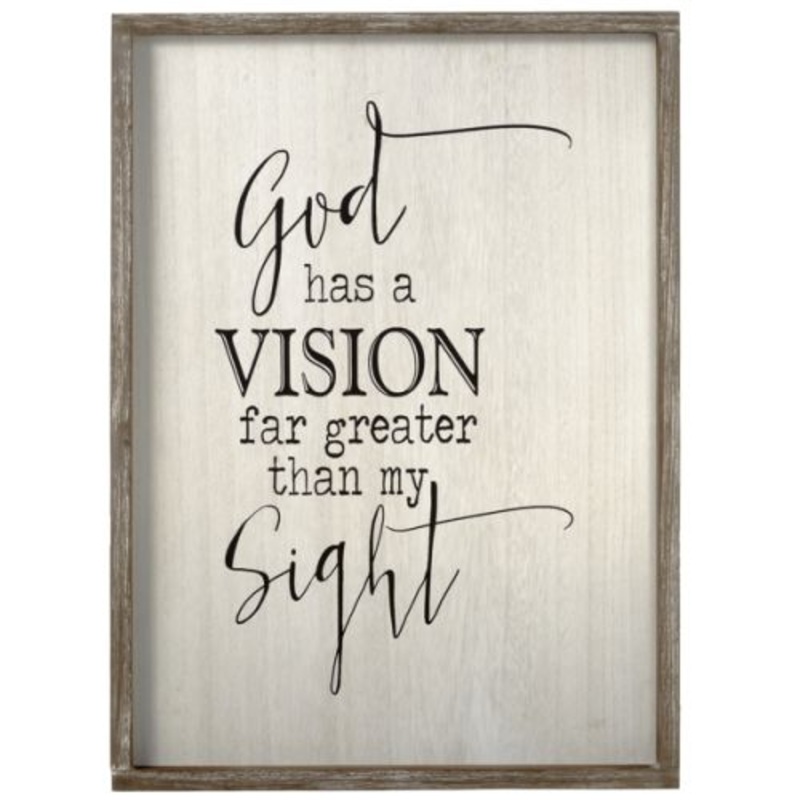 Ganz God Has a Vision Far Greater Than My Sight Wall Decor.