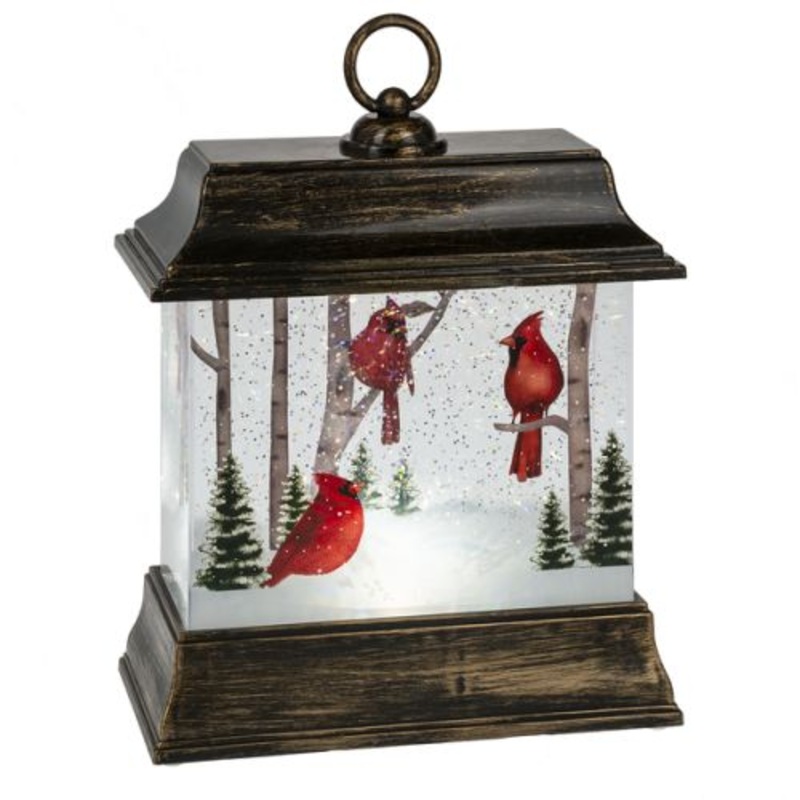Ganz Lighted LED Shimmer Cardinal Lantern