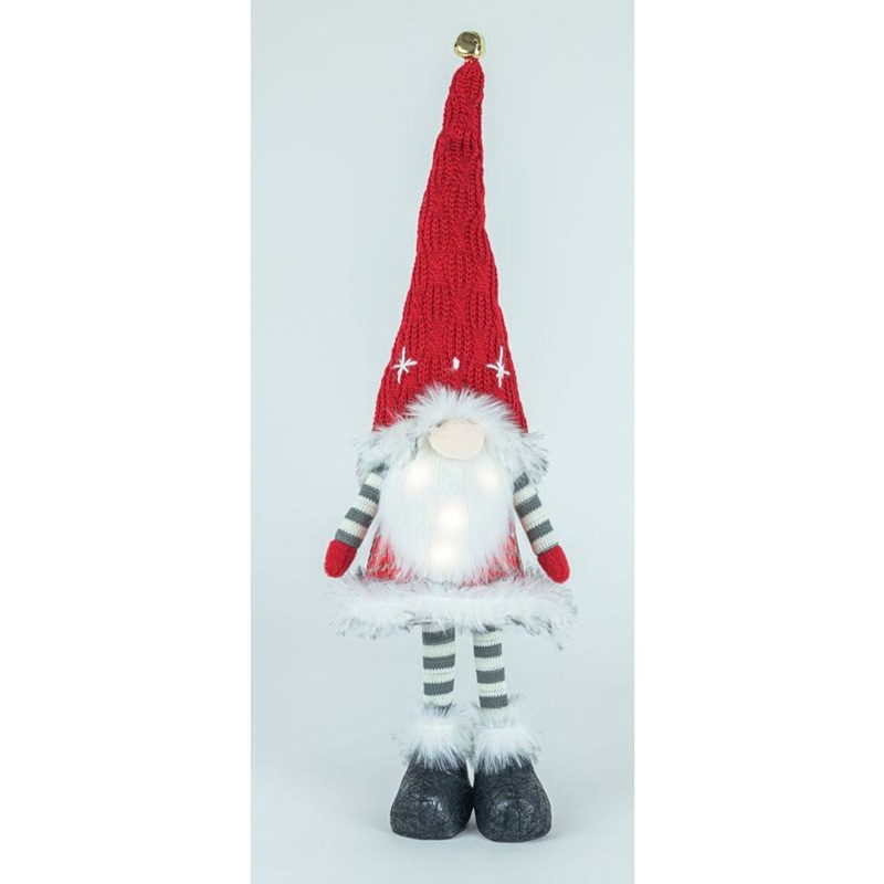 Hanna’s Handiworks Candy Cane Bobble Santa With Lights