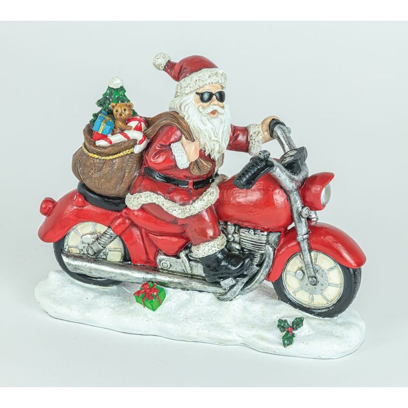 Hanna’s Handiworks Cool Santa On Motorcycle