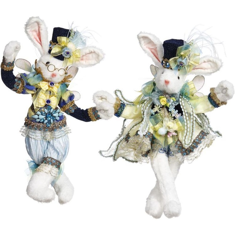 Mark Roberts Spring 2023 Mr. & Mrs. Festive Rabbit Fairy Small 14, Asst. of 2
