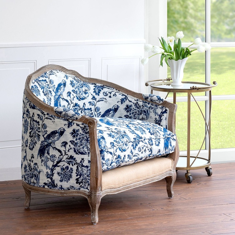Park Hill Collection Bluebird Toile Settee
