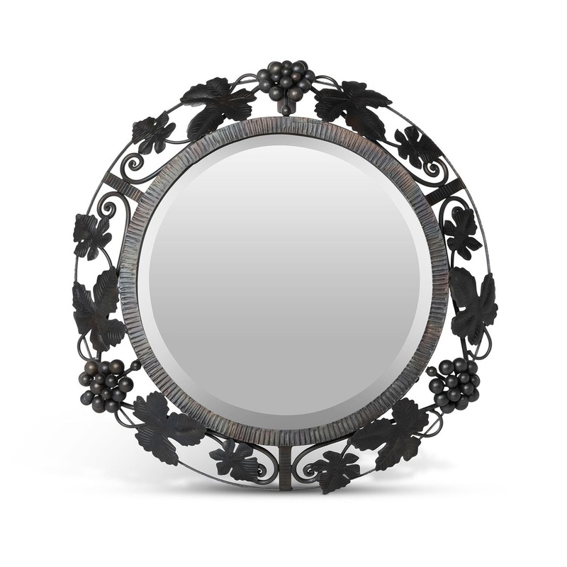 Park Hill Collection Country French Grapes And Leaves Framed Mirror, Small