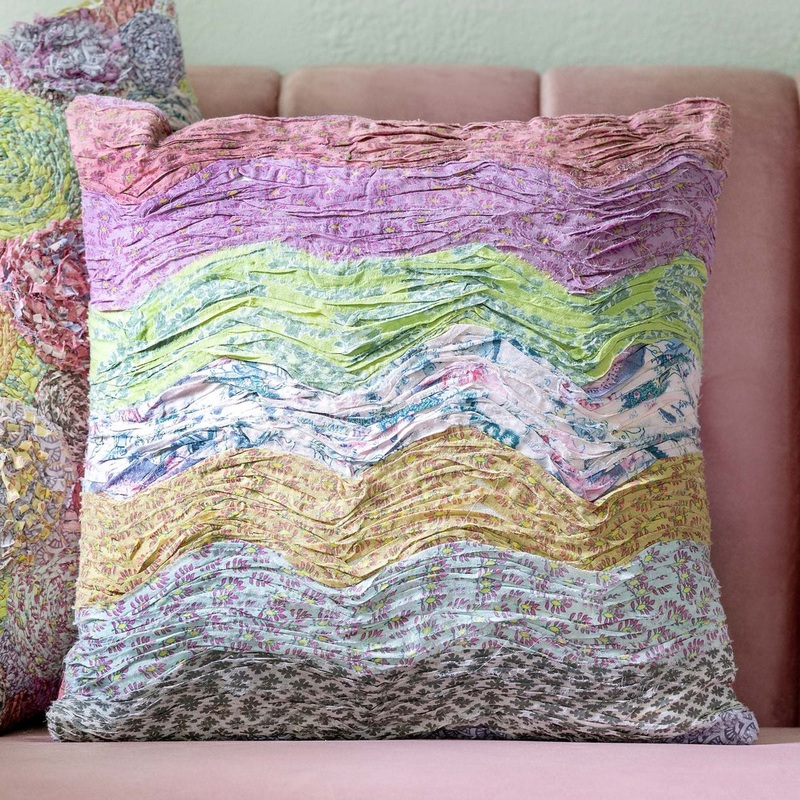 Park Hill Collection Handstitched Wave Pattern Pillow