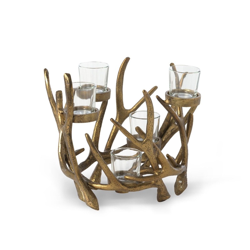 Park Hill Collection Lodge Antler Cast Aluminum Centerpiece X 5