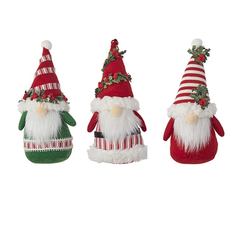 Raz Imports 2022 Countryside Christmas 7.5 Countryside Gnome Ornament, 3 Asst