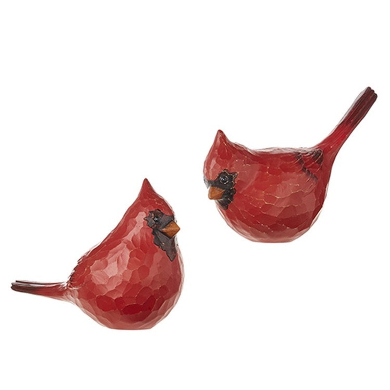 Raz Imports 2022 Countryside Christmas 7.75 Carved Cardinal, Asst Of 2