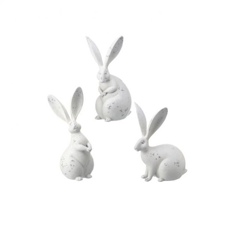 Regency International Resin Long Eared Bunny 8.5, Set of 3, Assortment