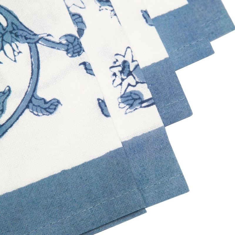 Couleur Nature Cornflower Blue Tea Towels 20X30 – Set Of 3