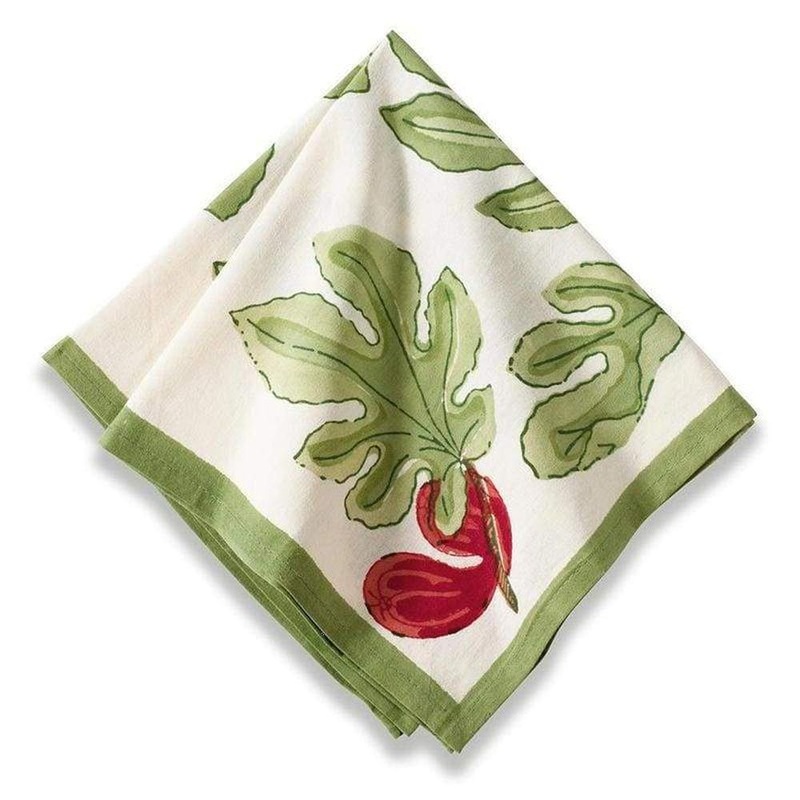 Couleur Nature Fig Red/Green Napkins 19X19 – Set Of 6
