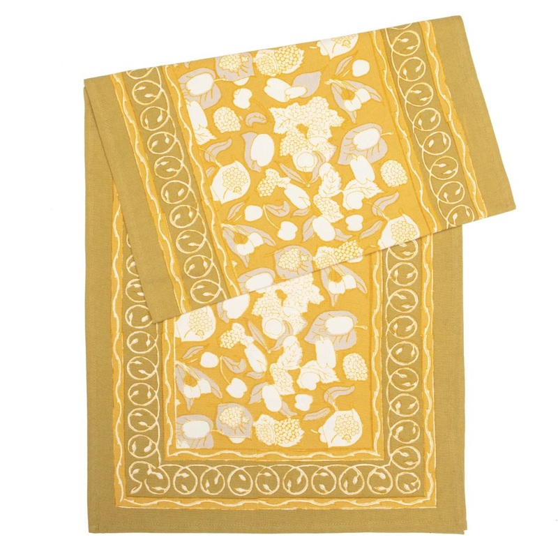 Couleur Nature Forest Harvest Grey & Mustard Table Runner