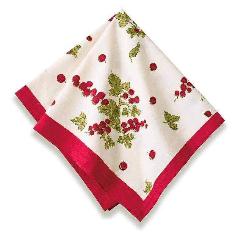Couleur Nature Gooseberry Red/Green Napkins 19X19 – Set Of 6