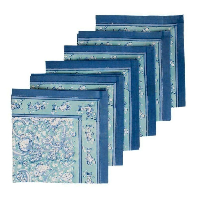 Couleur Nature La Mer Aqua Napkins 19X19 – Set Of 6