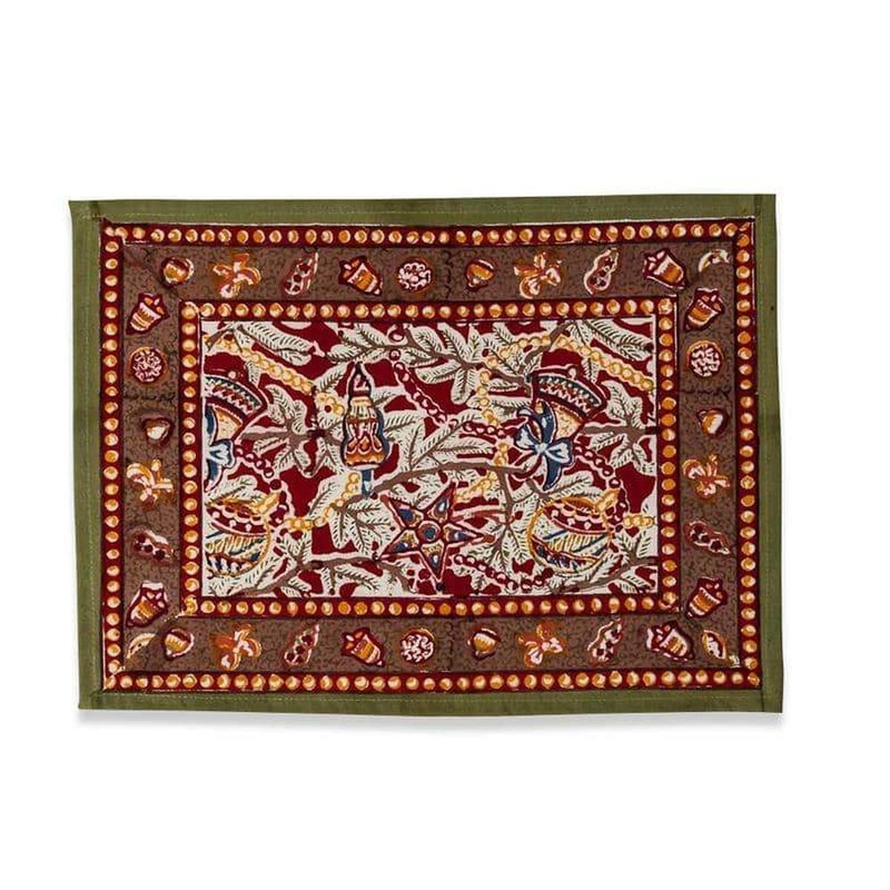 Couleur Nature Noel Red/Green Placemats 15X18 – Set Of 6