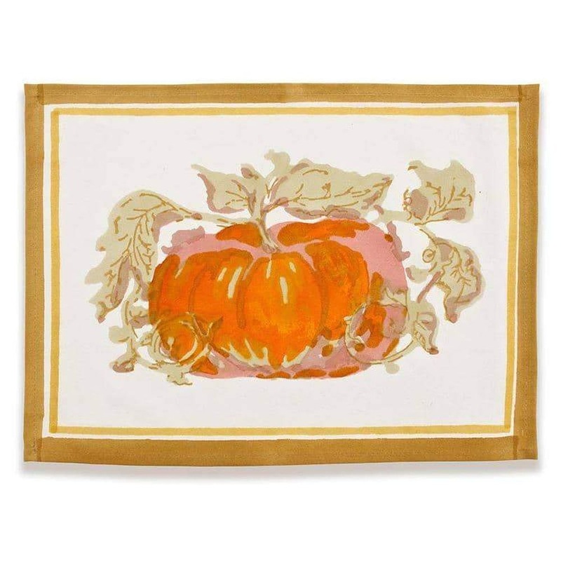 Couleur Nature Pumpkin Orange/Mustard Placemats 15X18 – Set Of 6