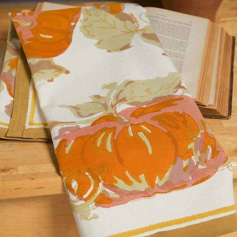 Couleur Nature Pumpkin Orange/Mustard Tea Towels 20X30 – Set Of 3