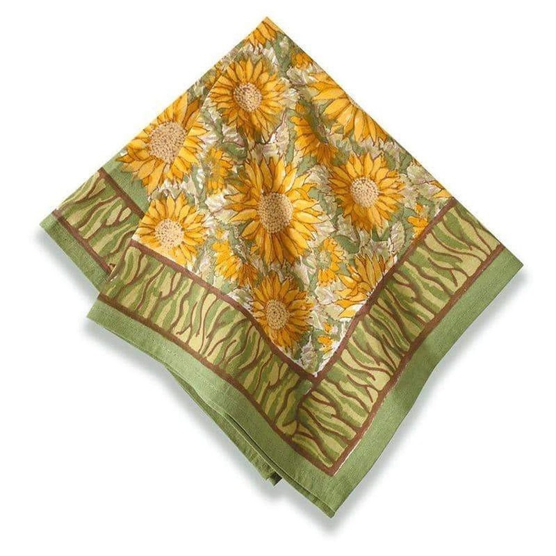 Couleur Nature Sunflower Yellow/Green Napkins 19X19 – Set Of 6