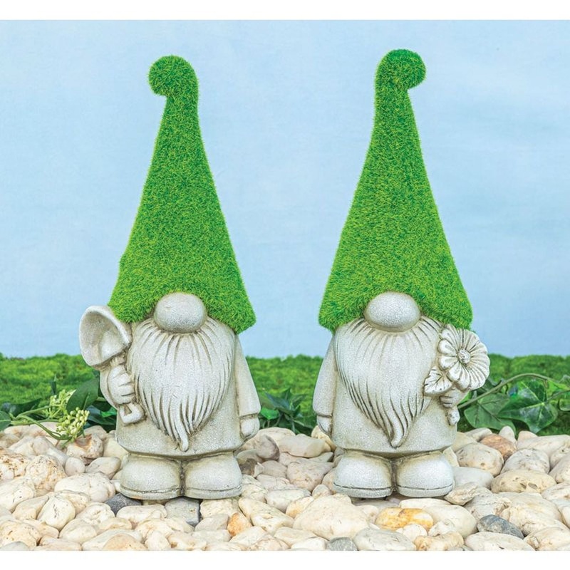Hanna’s Handiworks Grassy Hat Gnome Friends Set Of 2 Assortment Large