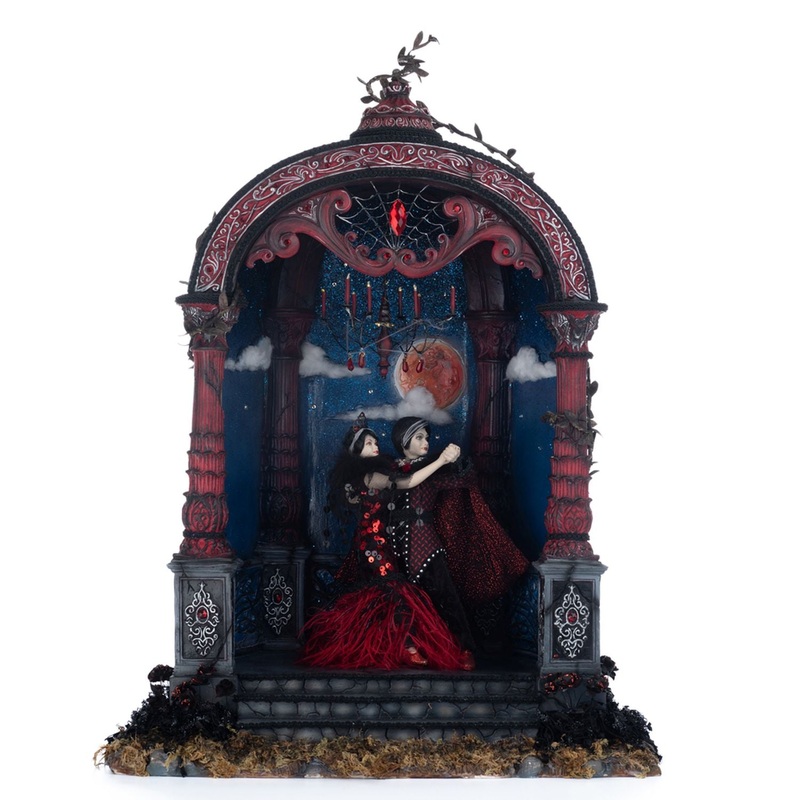 Katherine’s Collection 24 Dance Till Dusk Tabletop Figurine, Red/Blue/Black Resin