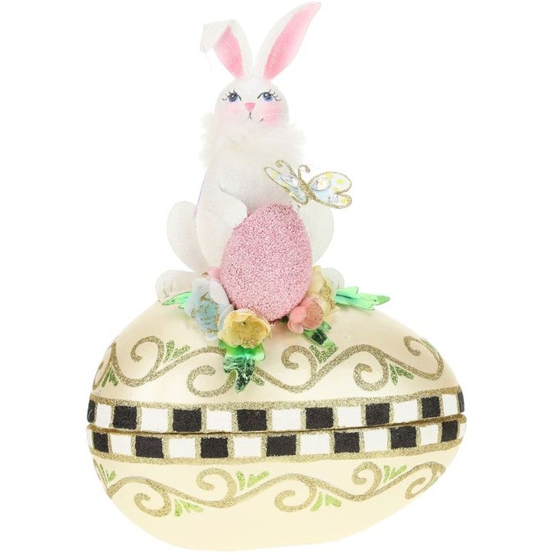 Mark Roberts 2023 Bunny On Egg Box Figurine 12”