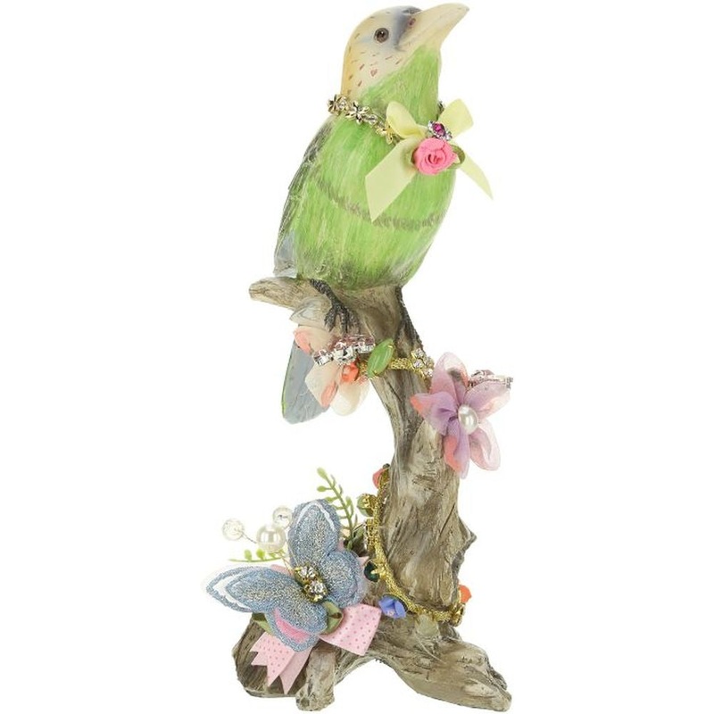 Mark Roberts 2023 Jeweled Bird On Trunk Figurine 9”