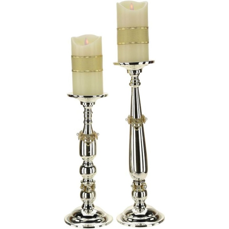 Mark Roberts 2023 Jeweled Pillar Candle Holder 14-17”Assortment of 2