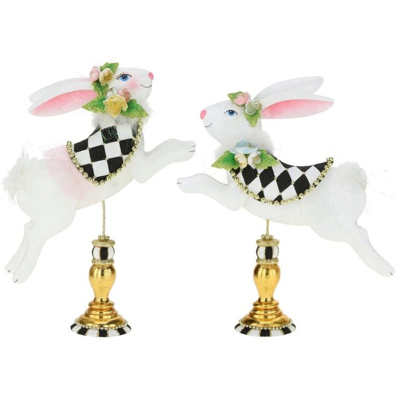 Mark Roberts 2023 Mr. & Mrs. Leaping Bunny Figurine 15” Assortment of 2