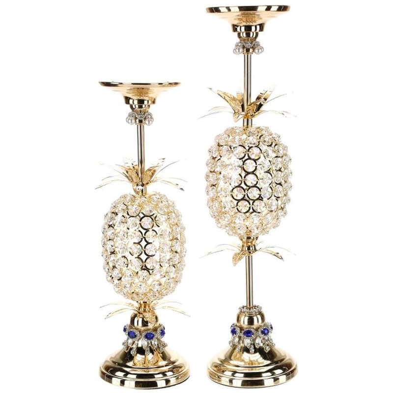 Mark Roberts 2023 Pineapple Jewel Candle Holder 13-16” Assortment of 2