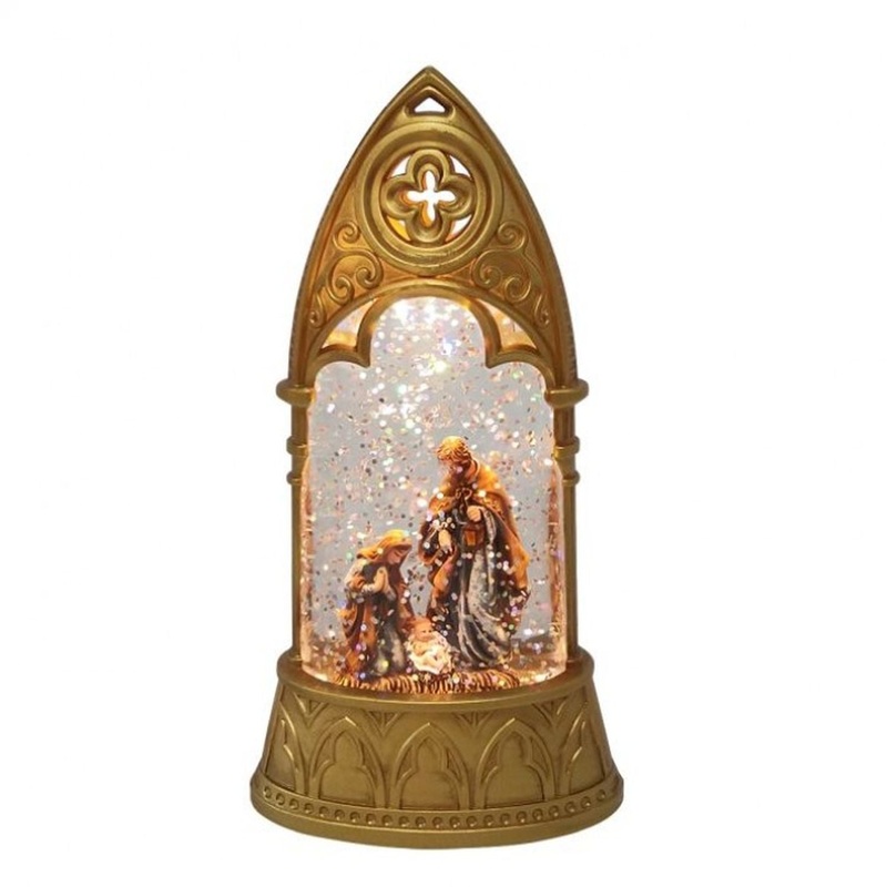 Regency International 6.5 Battery-Operated Holy Family in Arch Water Globe USB