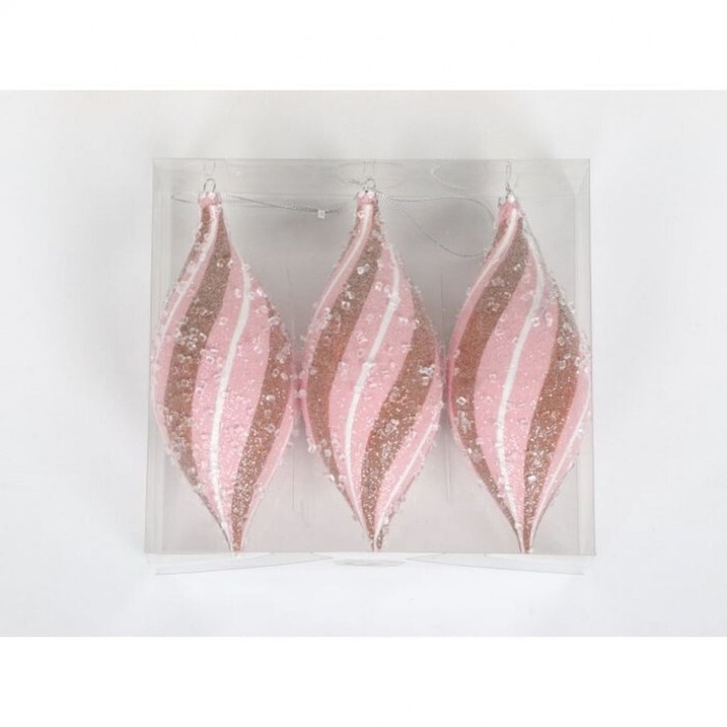 Regency International 7 Vp Sugar Peppermint Finial Ornament Bx/3