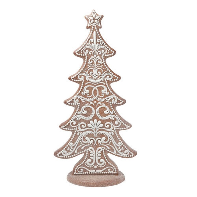 December Diamonds Gingerbread Village Gingerbread Cookie Shape Tree Figurine