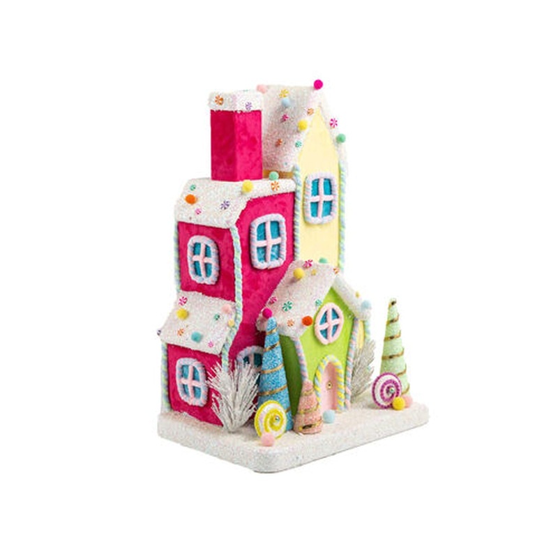 December Diamonds Snow Cream Shoppe 20 Candy Triple House Figurine