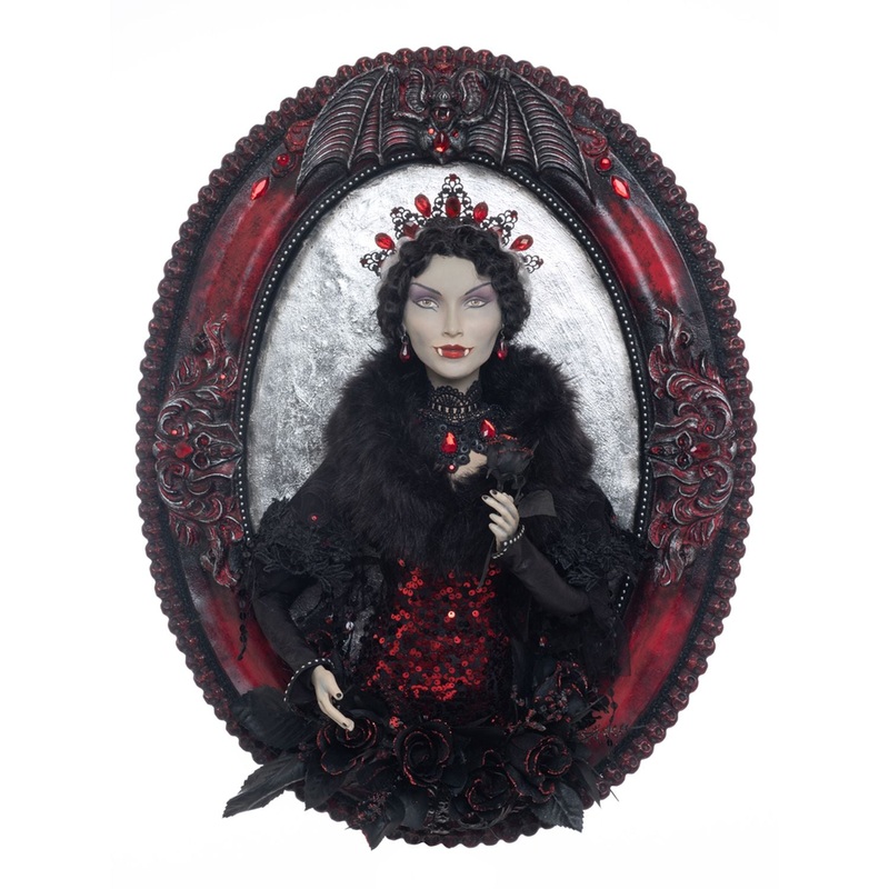 Katherine’s Collection 27 Countess Lilith Vonbitten Wall Piece, Red/Black Resin